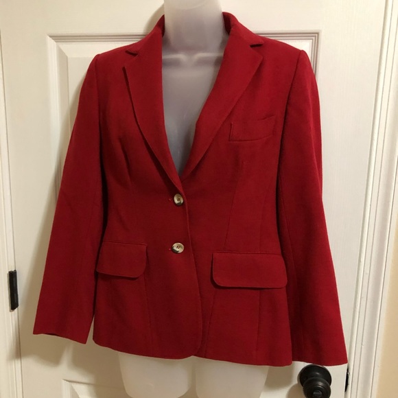 Vintage red wool blazer - Picture 1 of 6
